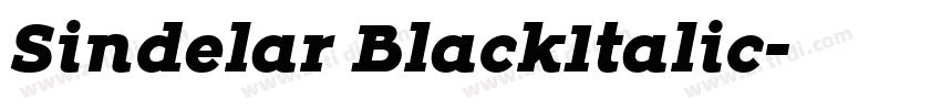 Sindelar BlackItalic字体转换